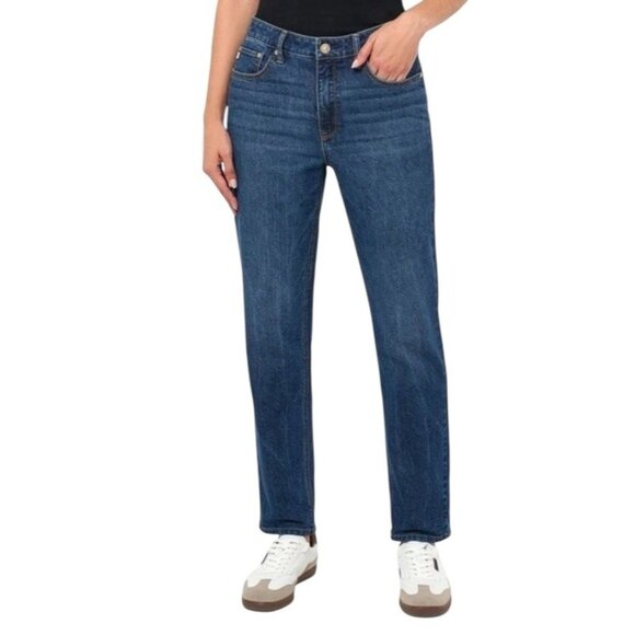 Seven7 90's Straight Jean Dark Wash High Rise Straight Leg Pants Size 6 New - Picture 1 of 9